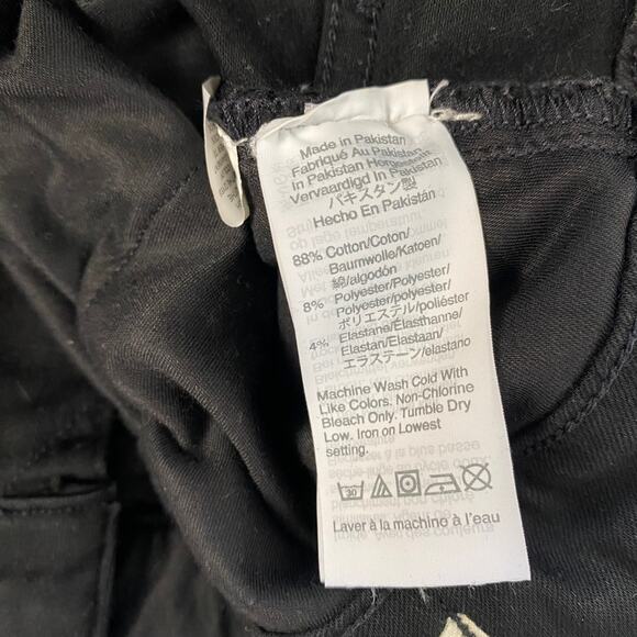 Madewell 11" High Rise Skinny Jean Black Distressed Slim M3112 Size 33 - Picture 10 of 10